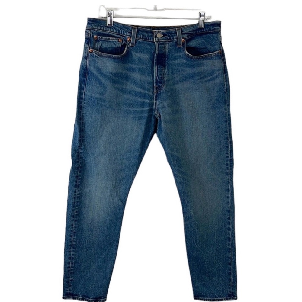 Levi's Premium Denim Jeans Wedgie Women's 32 Blue Button Fly Inside Drawcord